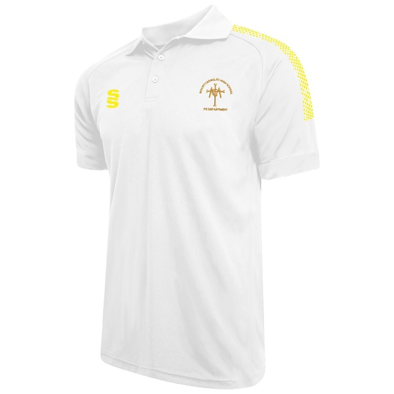 Women's Dual Solid Colour Polo : White